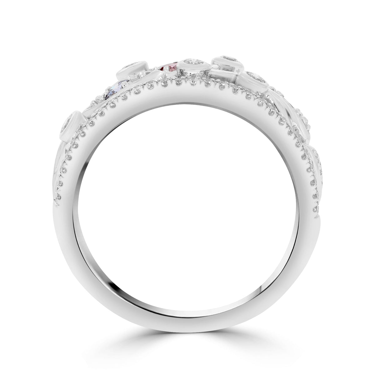 Pink & Blue Diamond Secret Garden Ring