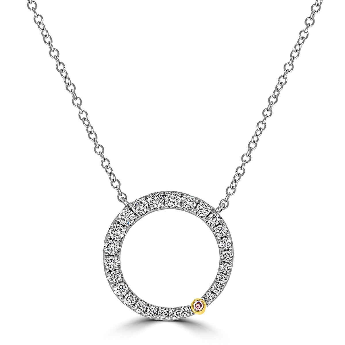 Pink Circle of Life Diamond Pendant