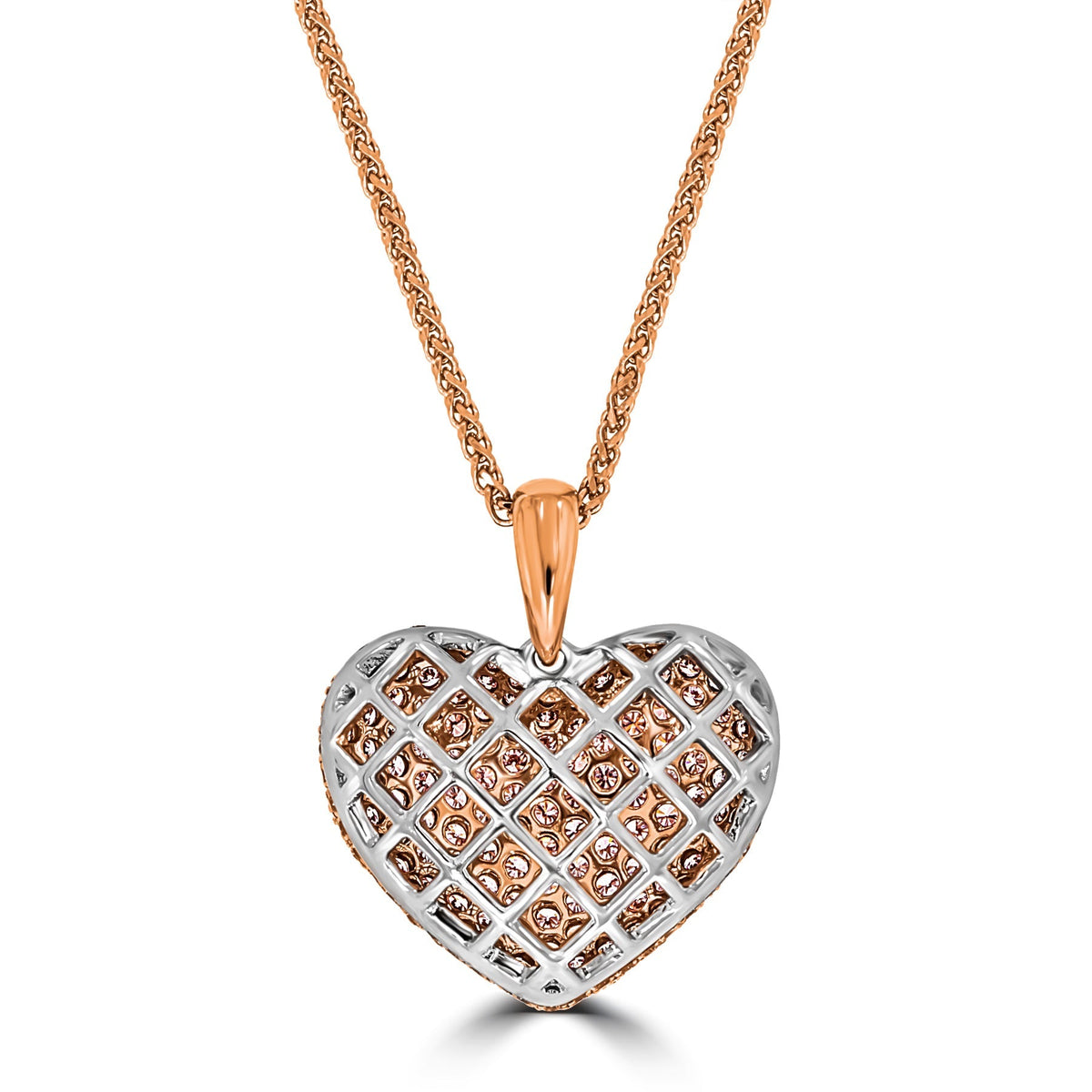 Pink Diamond Heart Pendant