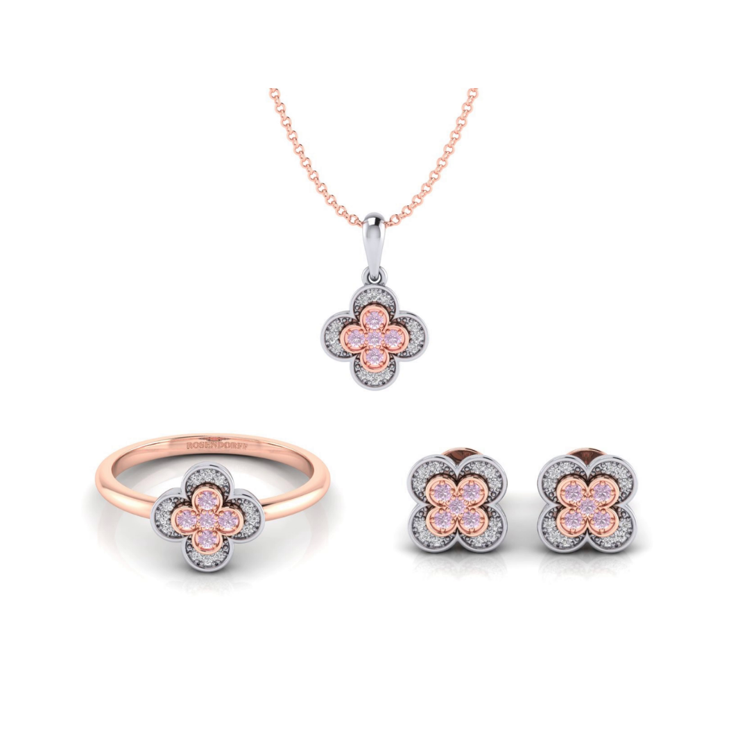 Eminence Pinks Clover Earring