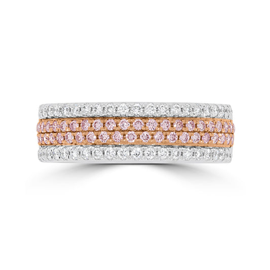 Natural Pink Diamond Band