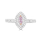 Double Halo Pink Marquise Diamond Ring - Rosendorff Diamond Jewellers