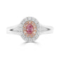Pink Oval Diamond Ring | 18ct White Gold