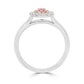 Pink Oval Diamond Ring | 18ct White Gold