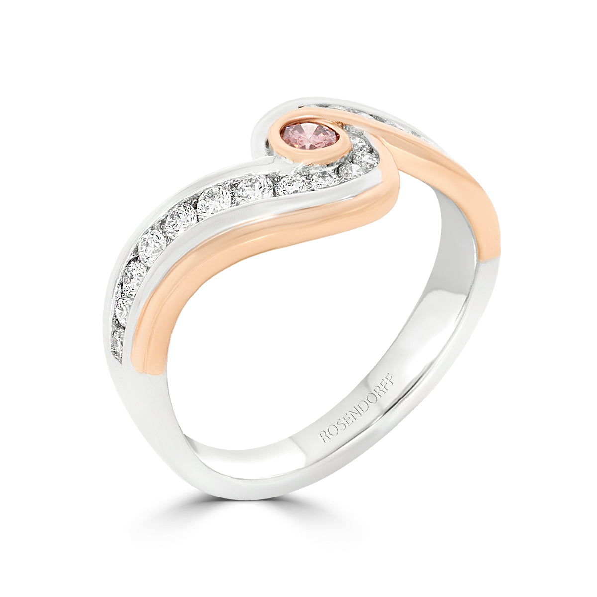 Fancy Intense Pink Twist Ring - Rosendorff Diamond Jewellers