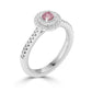 Double Halo Pink Diamond Ring - Rosendorff Diamond Jewellers