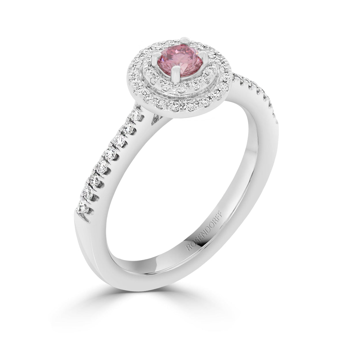 Double Halo Pink Diamond Ring - Rosendorff Diamond Jewellers
