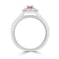 Double Halo Pink Diamond Ring - Rosendorff Diamond Jewellers