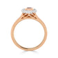 Natural Fancy Pink Halo Ring