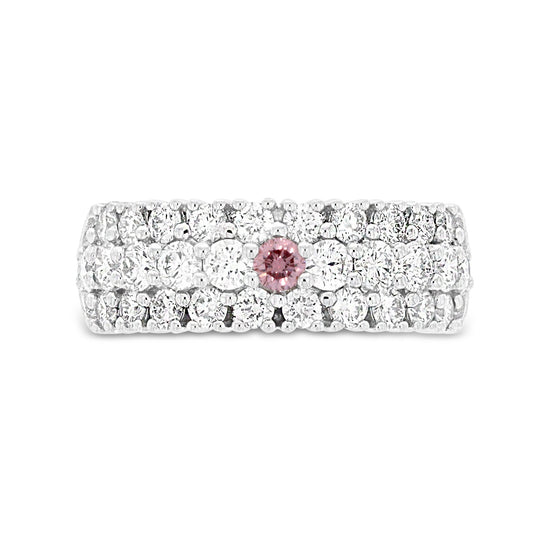 Fancy Deep Pink Diamond Band