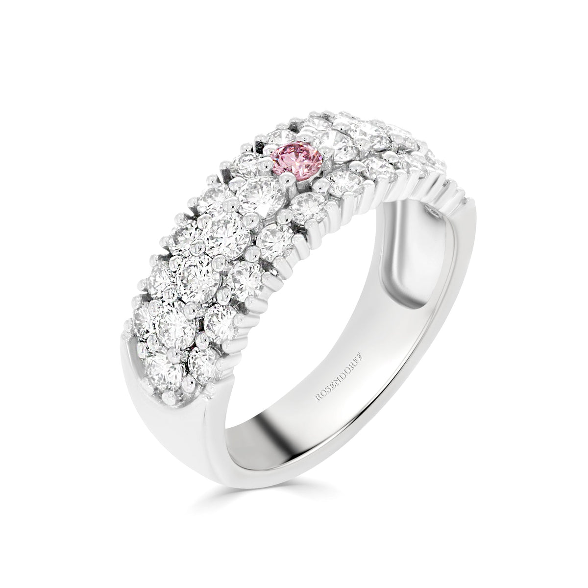 Fancy Deep Pink Diamond Band