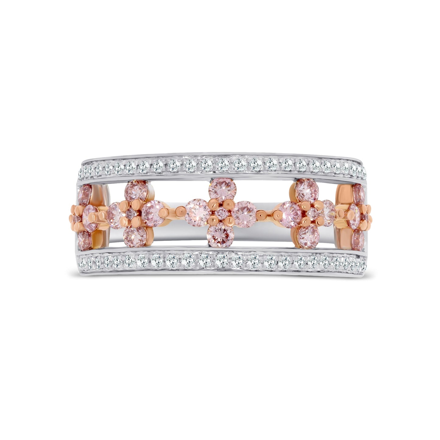 Pink Diamond Coronet Ring
