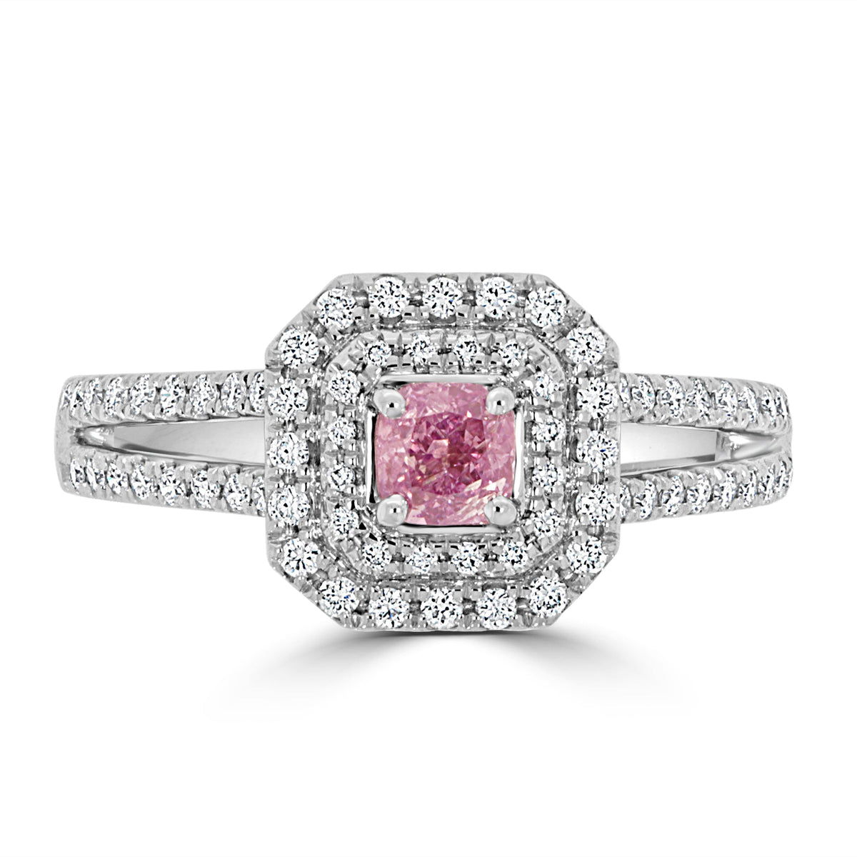 Fancy Intense Purple Pink 0.33ct Cushion