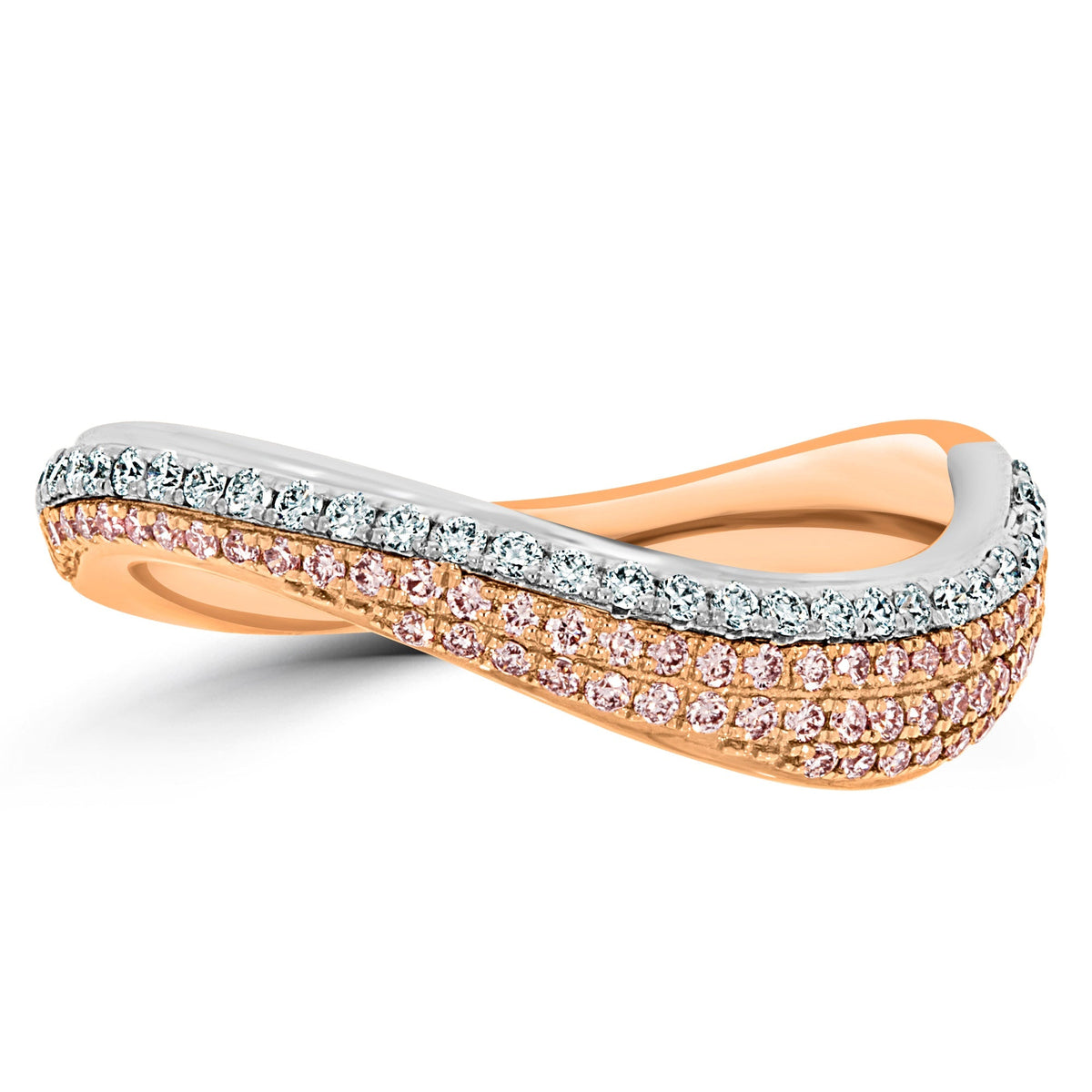 Pink Diamond Wave Ring