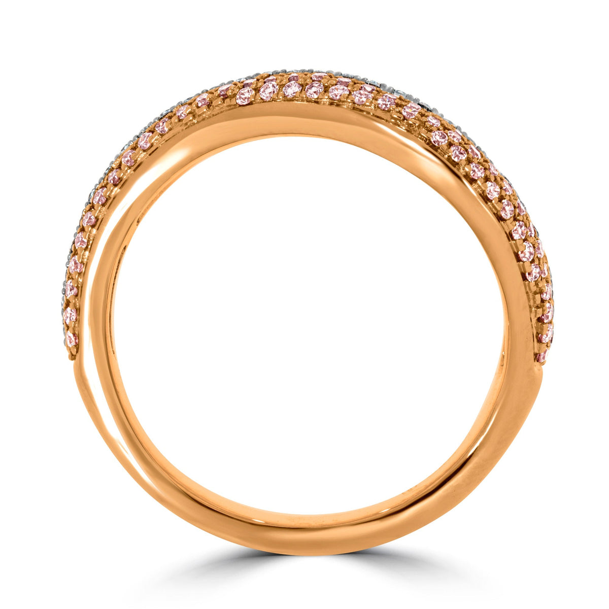Pink Diamond Wave Ring