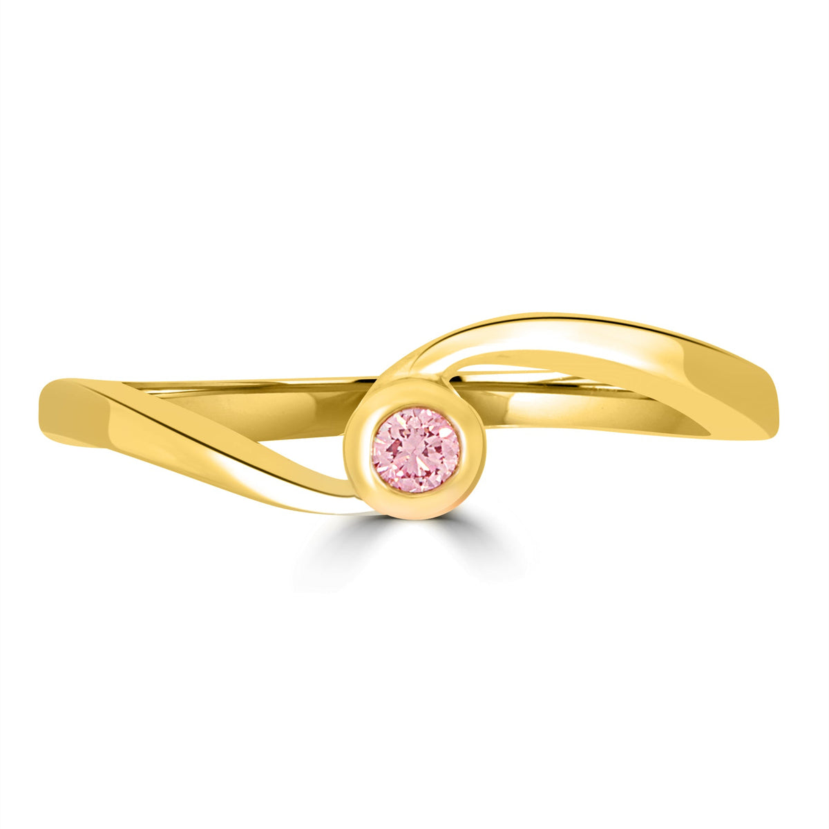 Argyle Pink 6PP Twist Diamond Ring