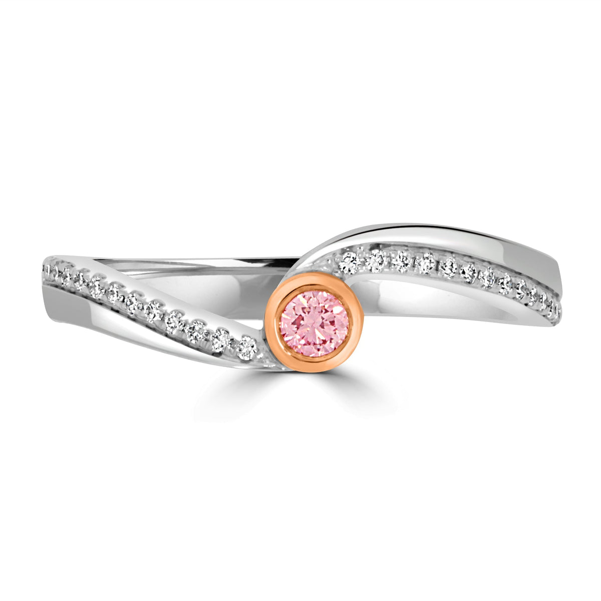 Argyle Pink 6PP Twist Diamond Ring