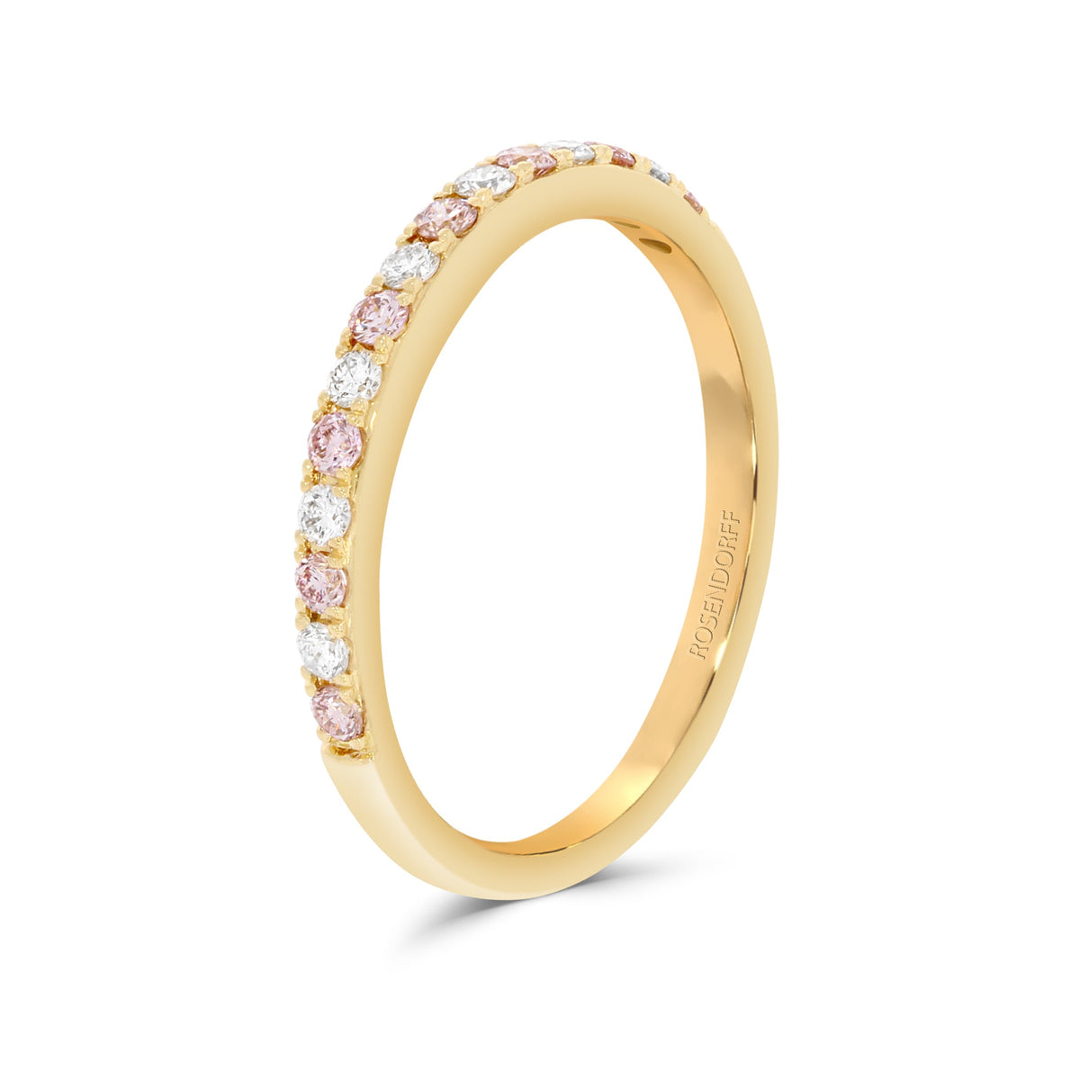 Eminence Pinks & White Diamond Ring in Yellow Gold - Rosendorff Diamond Jewellers