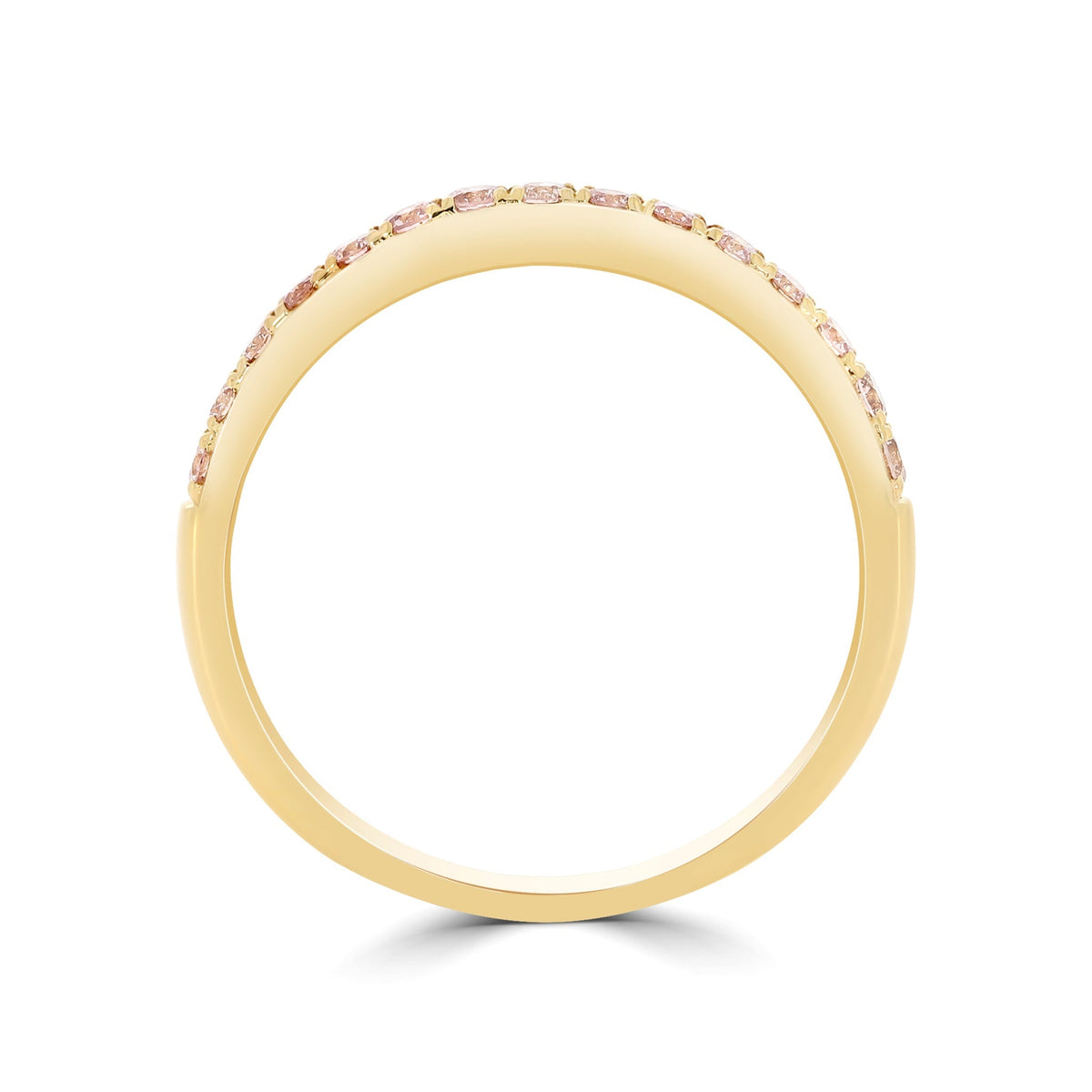 Eminence Pinks Diamond Band in Yellow Gold