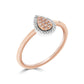 Eminence Pinks Diamond Pear Ring
