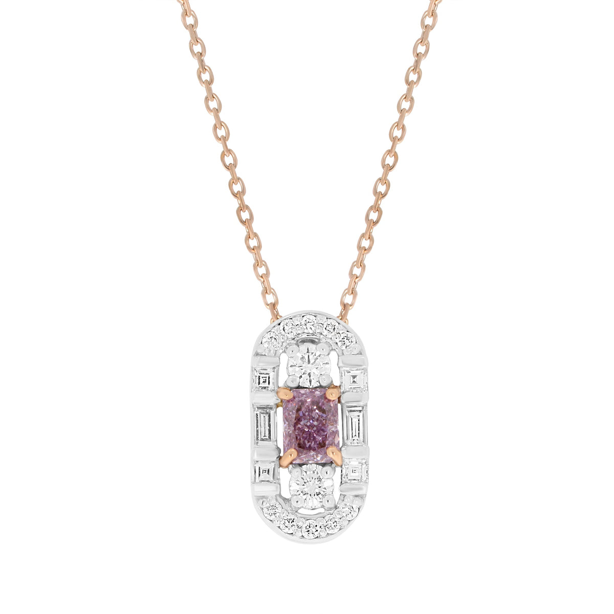 Natural Fancy Pink-Purple Diamond Pendant - Rosendorff Diamond Jewellers
