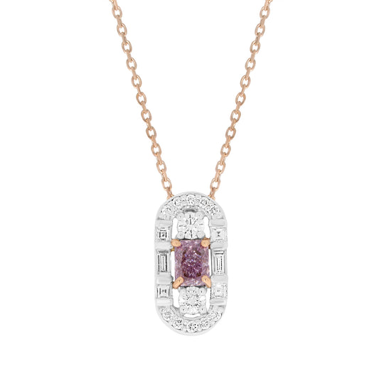 Natural Fancy Pink-Purple Diamond Pendant - Rosendorff Diamond Jewellers
