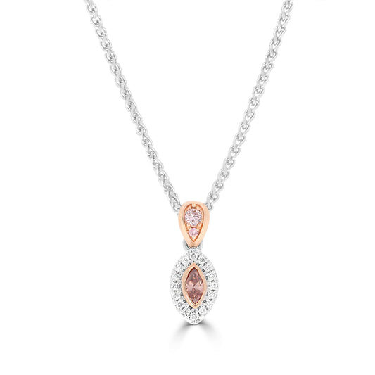 Fancy Pink Marquise Diamond Pendant - Rosendorff Diamond Jewellers