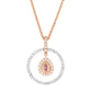 Argyle Pink Double Halo Pendant