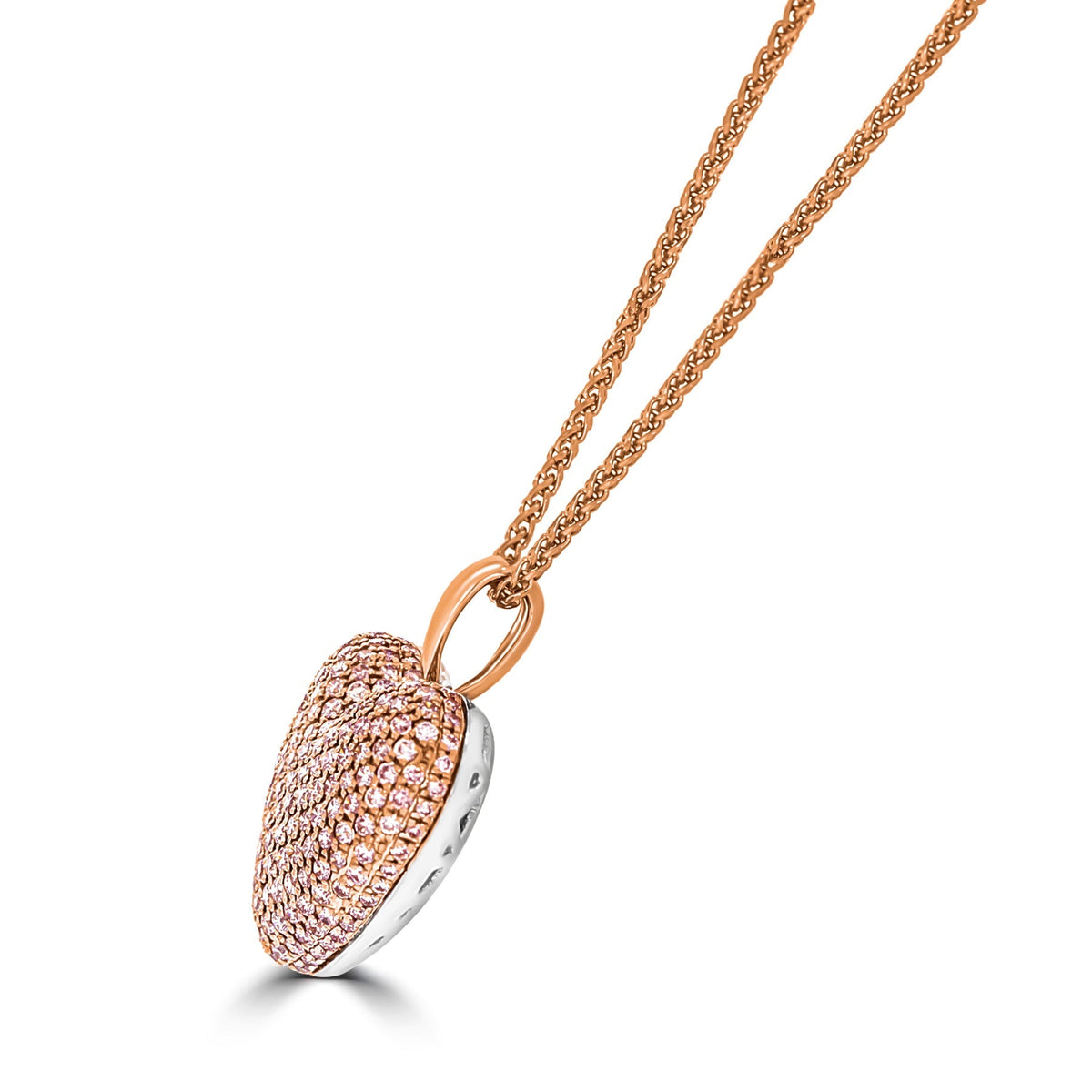 Pink Diamond Heart Pendant