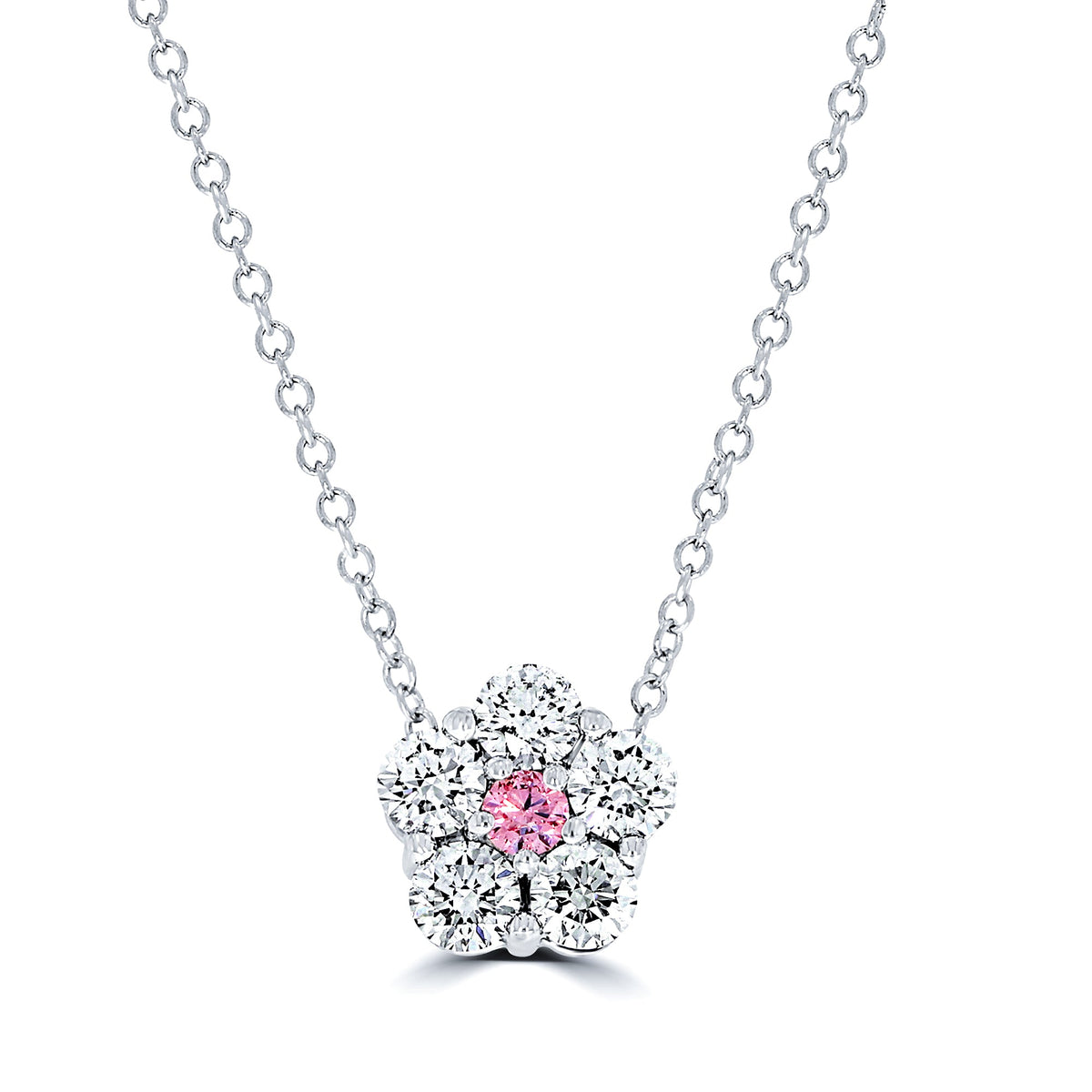 Argyle Pink Flower Diamond Pendant