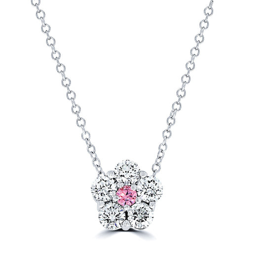 Argyle Pink Flower Diamond Pendant