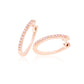 Eminence Pinks Diamond Claw Set Hoops - Rosendorff Diamond Jewellers