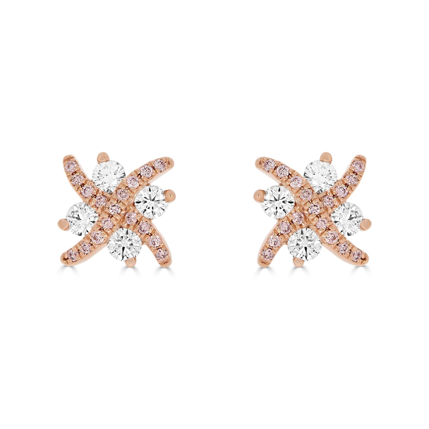 Argyle Pink Diamond Kisses Earrings (6095493071010)