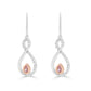Infinity Pink Drop Earrings (6095636758690)