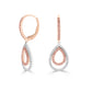 Pink & White Diamond Droplet Earrings