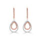 Pink & White Diamond Droplet Earrings