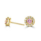 Argyle Pink Diamond Halo Earrings