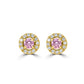 Argyle Pink Diamond Halo Earrings