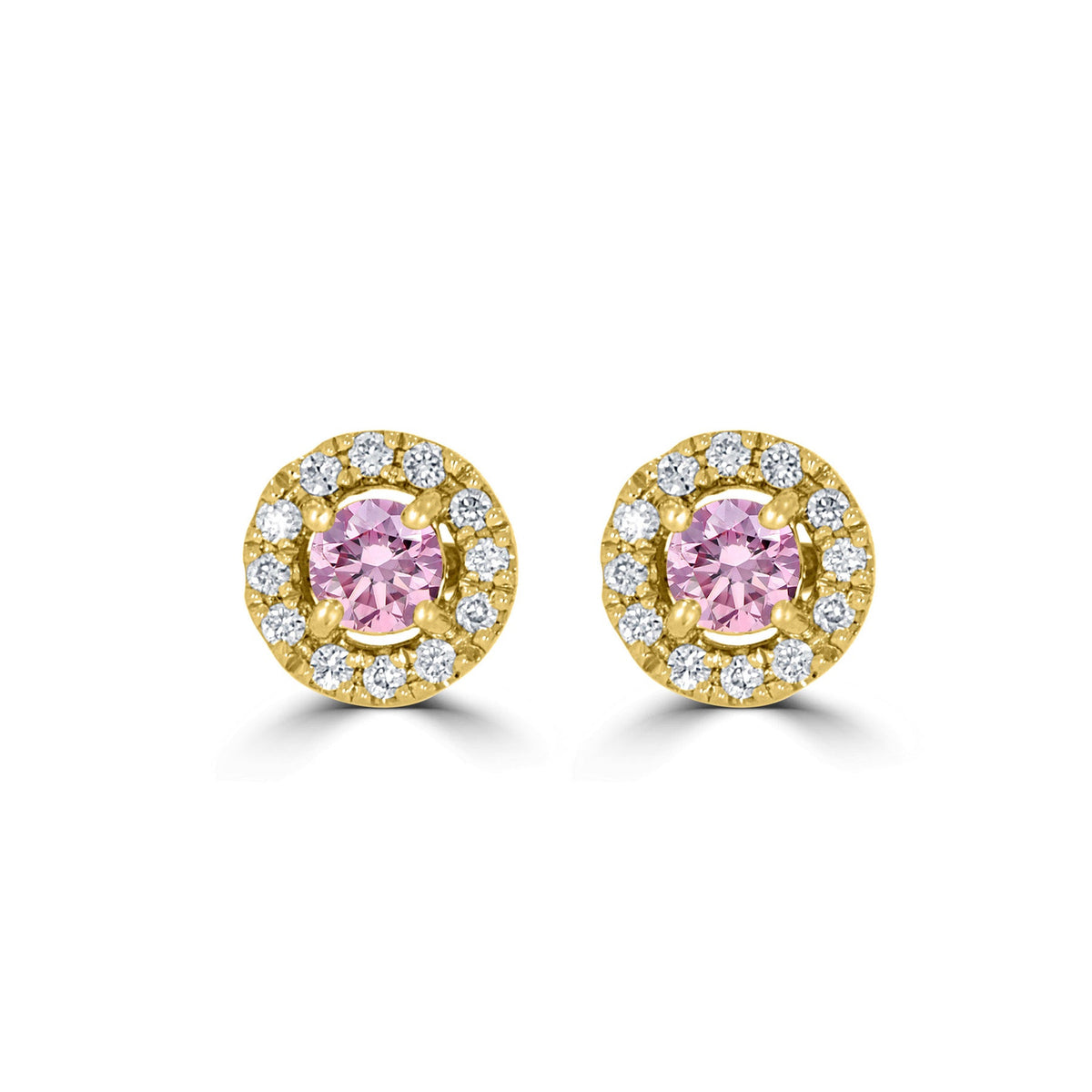 Argyle Pink Diamond Halo Earrings