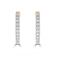 Pink & White Diamond Hoop Earrings