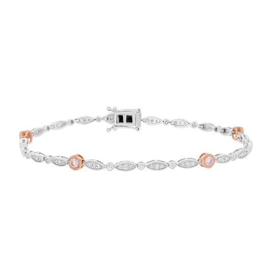 Antique Pink Argyle Diamond Bracelet