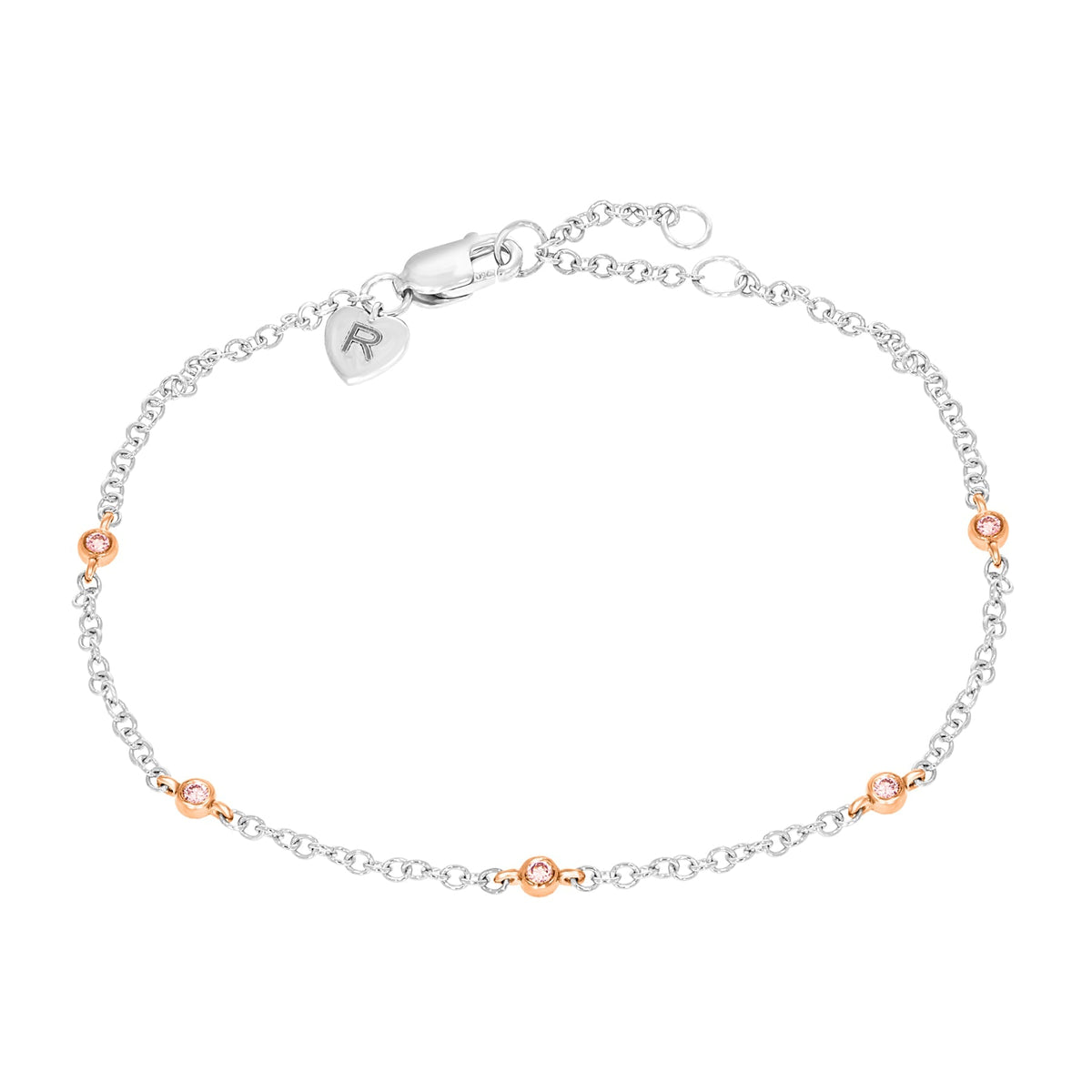 Pink Diamond Bezel Set Bracelet