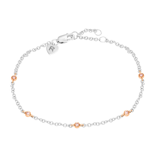 Pink Diamond Bezel Set Bracelet
