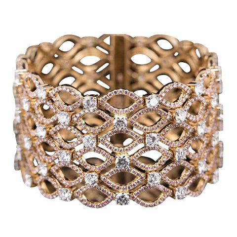 Argyle Pink Diamond Lattice Cuff