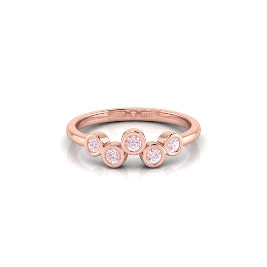 Eminence Pinks Five Stone Bezel  Valued at $3999.00