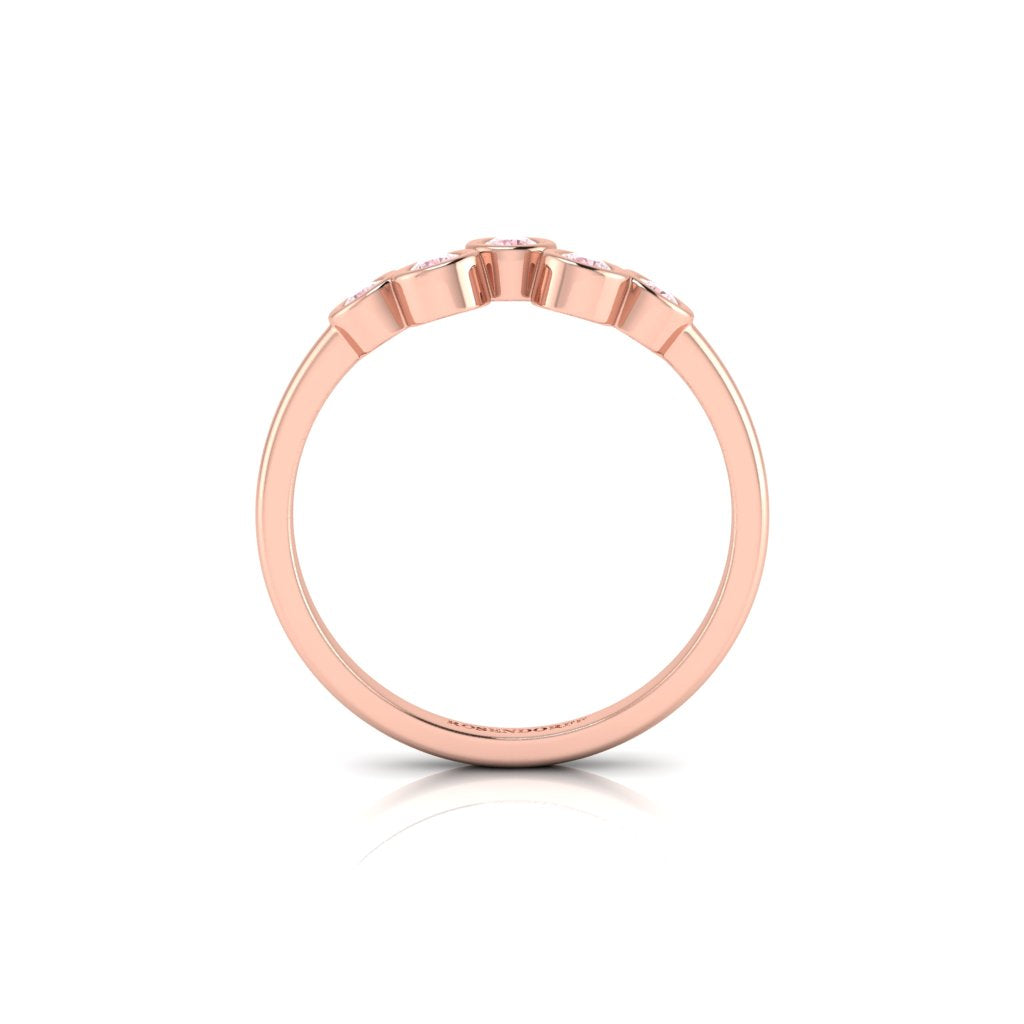 Eminence Pinks Five Stone Bezel  Valued at $3999.00