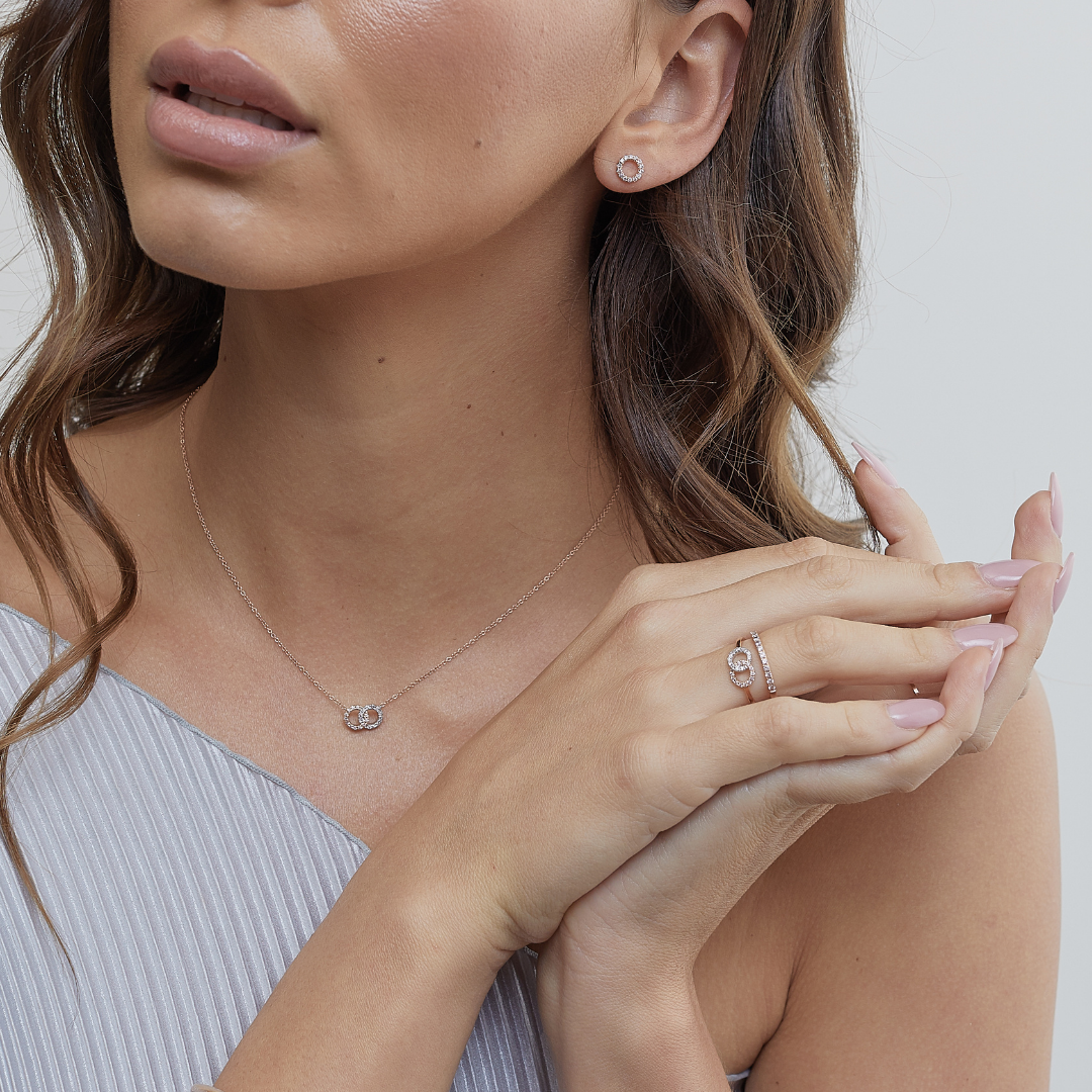 Eminence Pinks Interlocking Circles Pendant - Rosendorff Diamond Jewellers