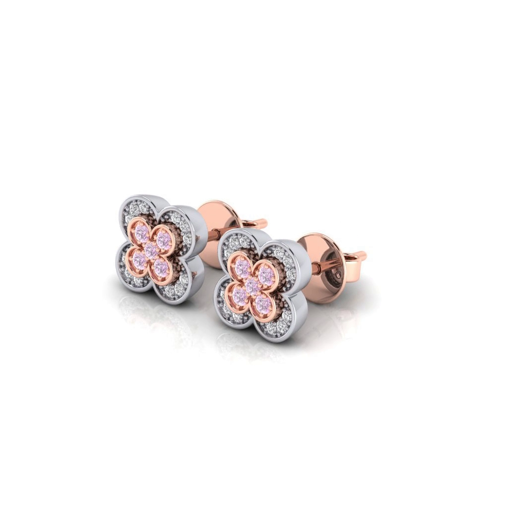 Eminence Pinks Clover Earring