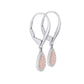 Eminence Pinks Diamond Pear Earrings | White Gold