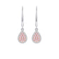 Eminence Pinks Diamond Pear Earrings | White Gold
